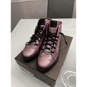 Gucci Nappa Glitter Galactica pink high top Sneakers EUR 36.5 us women's size 7